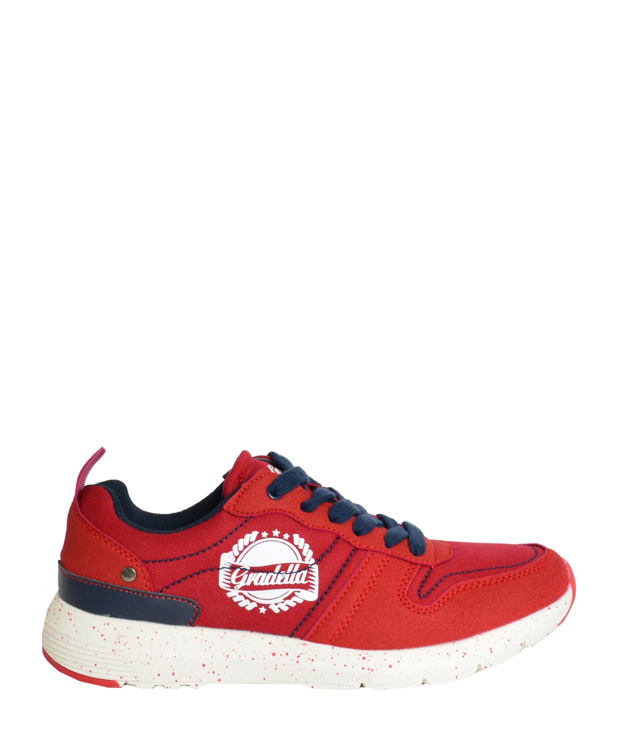 Ανδρικά Sneakers παπούτσια κόκκινα υφασμάτινα K70420